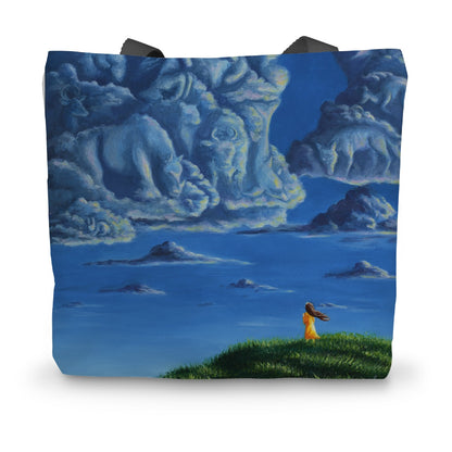 Cloud Gazing Tote Bag | Gazing Canvas Tote Bag | The Sage Leaf Studio