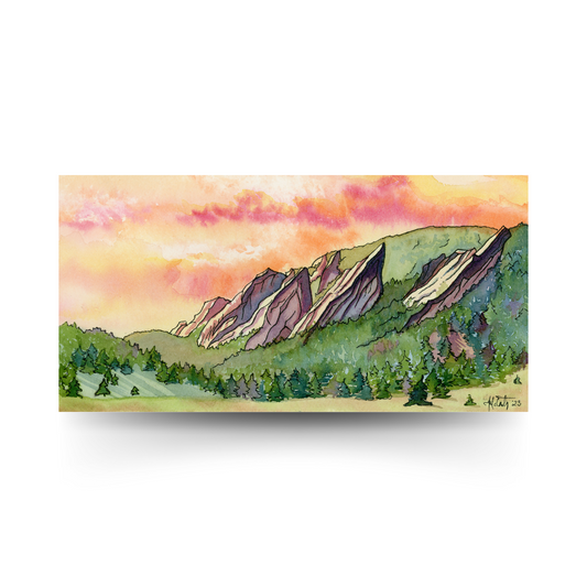 Sunrise Over Flatirons - Original Painting