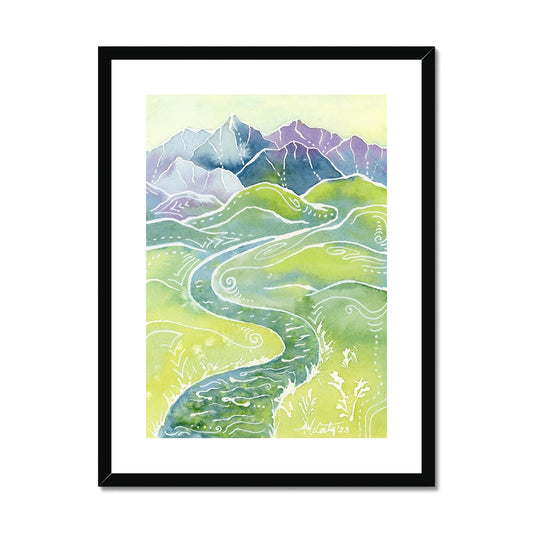 Crystalline Peaks Framed & Mounted Print