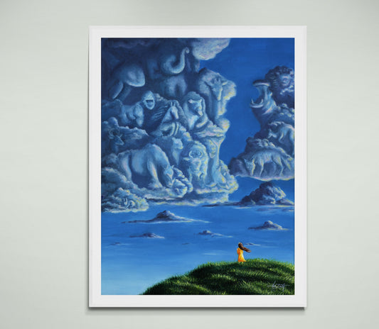 Cloud Gazing Fine Art Print | Gazing Art Print | The Sage Leaf Studio